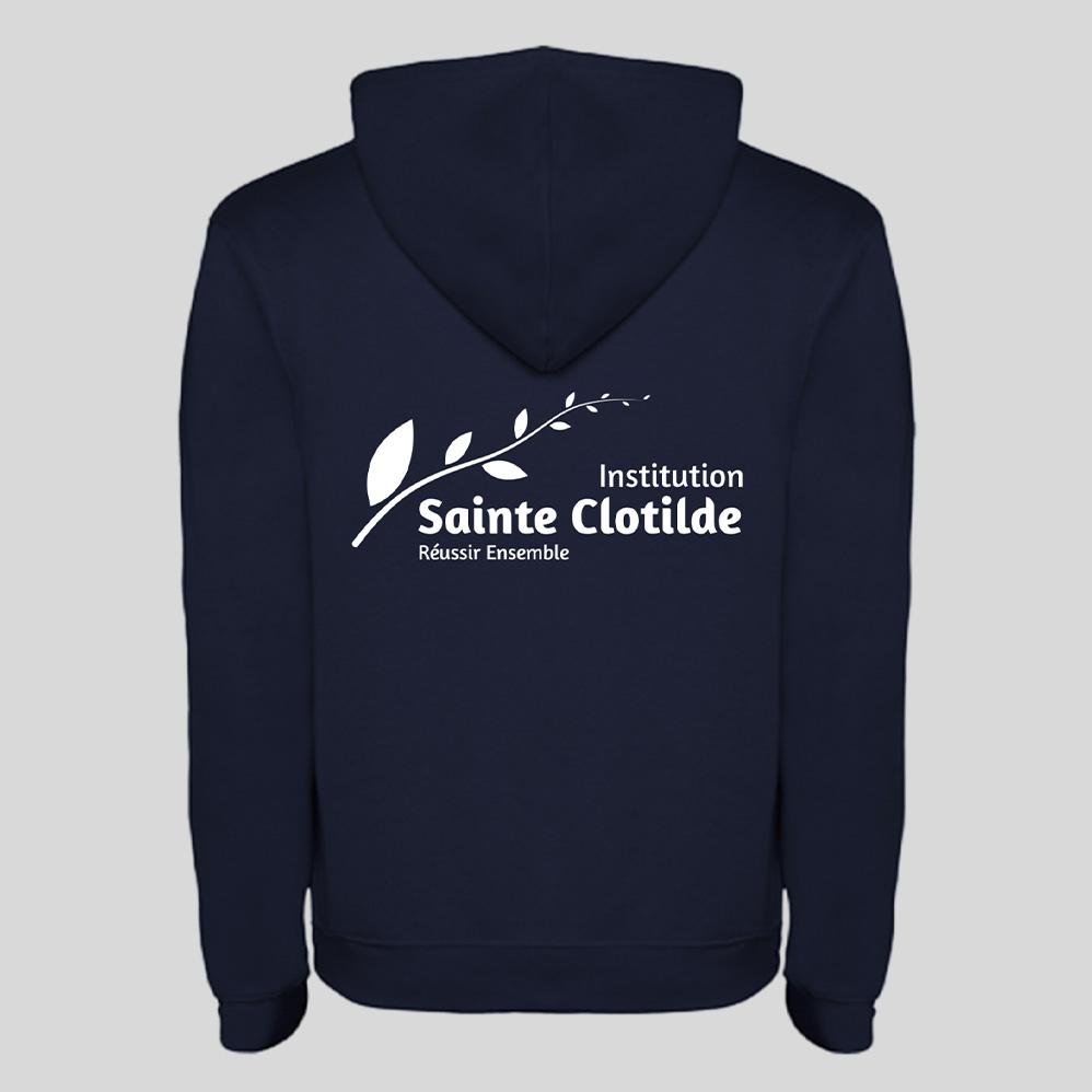 Sweat à capuche — Bleu marine, dos