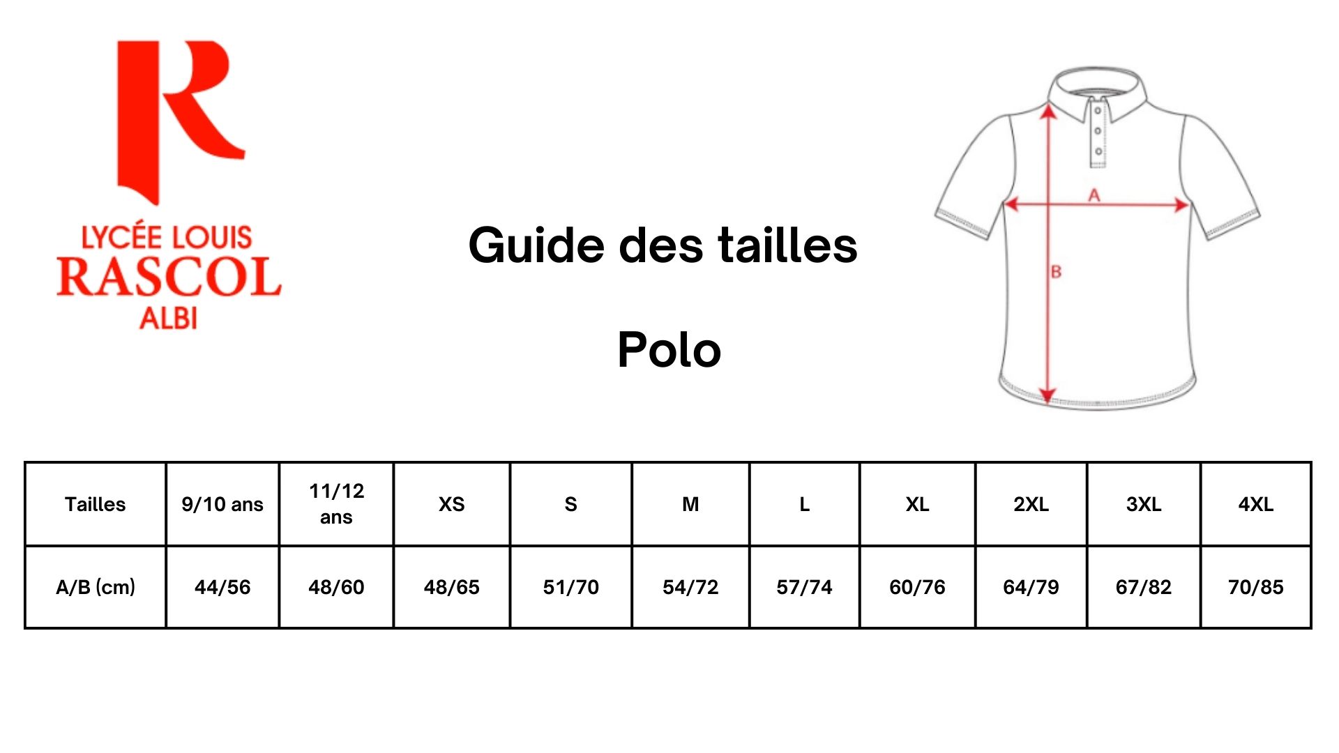 Guide des tailles