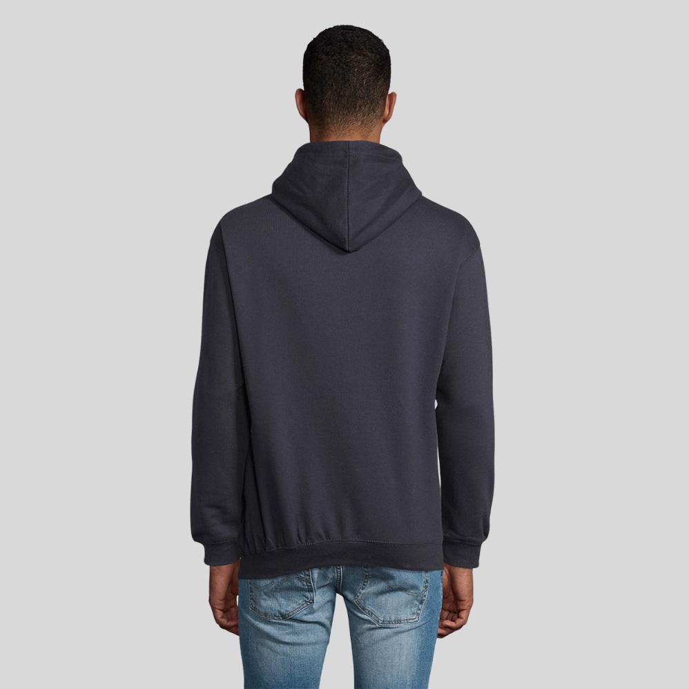 Sweat à capuche — Bleu marine, dos
