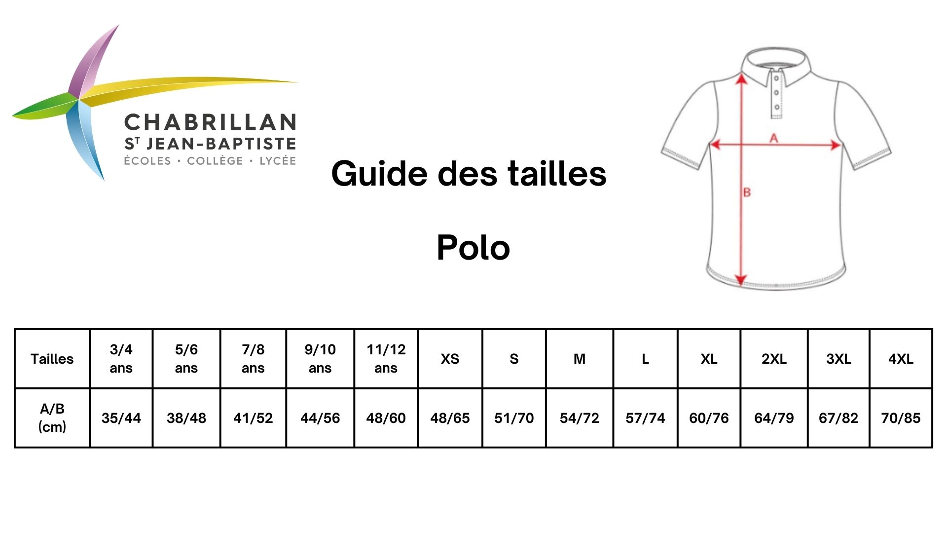 Guide des tailles