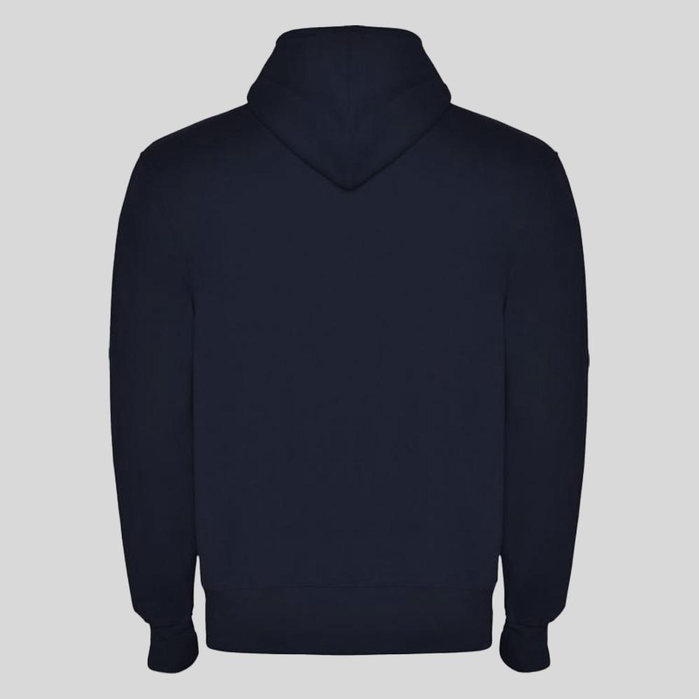 Sweat zippé à capuche — Bleu marine, dos